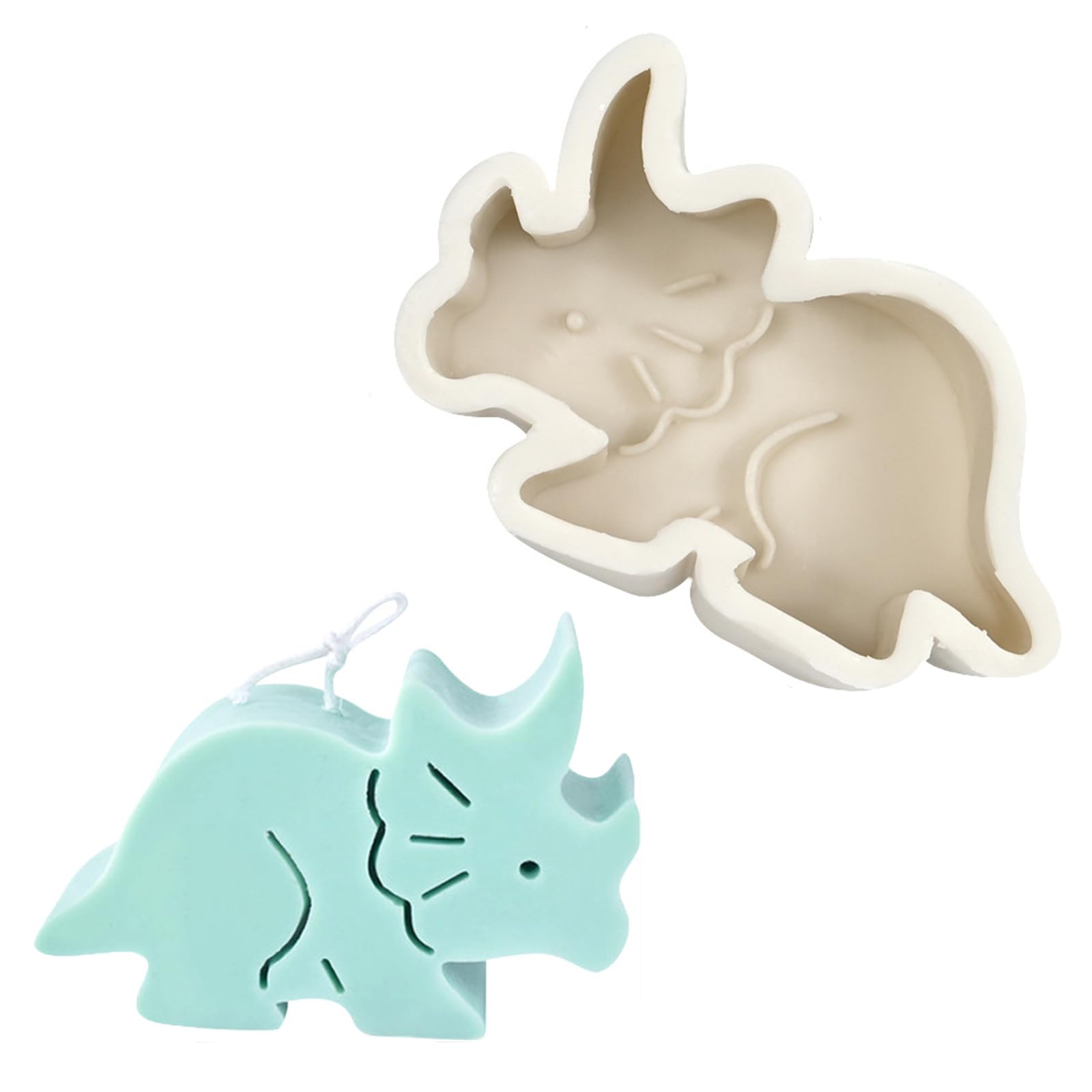 Elnwnnkc Triceratops Creative Silicone Mold Home Decoration Gypsum Irregular Shape Aromatherapys Mold Jewelry Making Supplies Creative Molds
