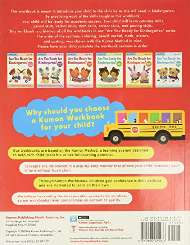 Kumon Are You Ready for Kindergarten Preschool Skills (Big Preschool Workbook), Ages 3-5, 384 pages (Arkw)