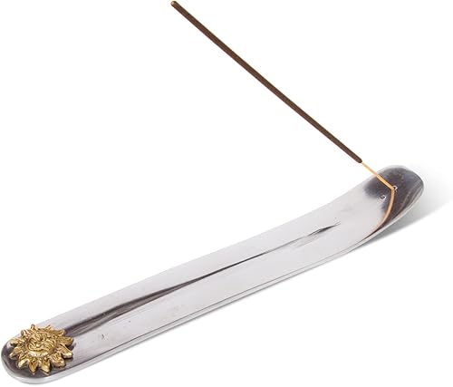 Quemador de incienso, soporte de incienso, vela o resina de carbón, calentado negro y dorado para decoración del hogar, hermoso diseño ajustable,