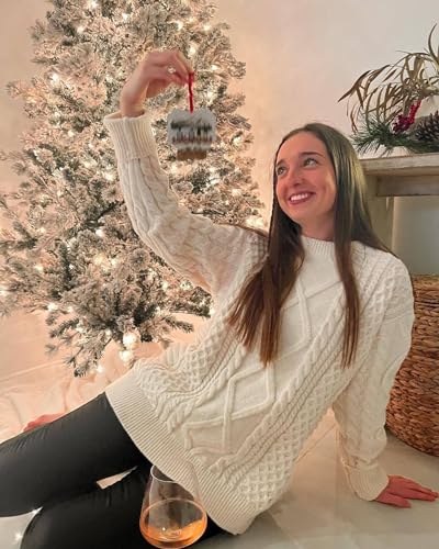 Women Cable Knit Vintage Chunky Sweater Loose Casual Knitted Sweater Unisex Woven Crewneck Knitted Top4