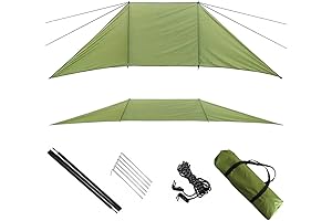 4.6'x14.8' Oxford Cloth Windbreak, Camping Windscreen
