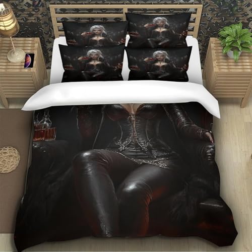Parure de couette gothique 3D pour déco chambre enfant et ado - 5