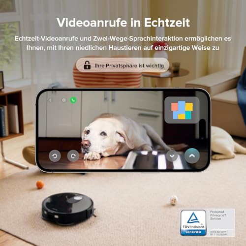 roborock Qrevo Slim Saugroboter mit Wischfunktion – 8,2 cm Ultra-Slim Design, StarSight 3D ToF Navigation, 11,000Pa HyperForce Saugleistung, 8-in-1 Dock, FlexiArm Seitenbürste