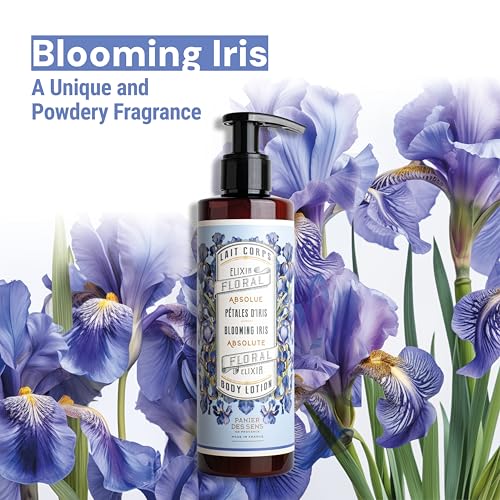 Image of Panier des Sens Iris Body & Hand Lotion Pump, 8.45 fl oz | Perfumed Lotion For Women | Body & Hand Care | Vegan Formula | 97% Natural Ingredients | Fast-Absorbing, Non-Greasy