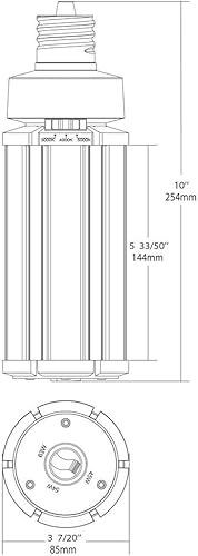 Miniatura 8 de Satco S23150 Hi-Pro - Lámpara LED de mazorca de maíz con potencia y temperatura de color seleccionable, repuesto HID, base EX39, 63 W/54 W/45 W,