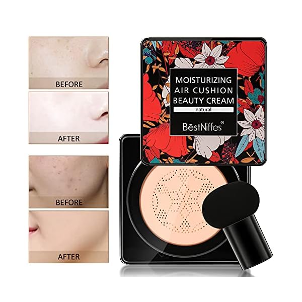Mushroom-Head-FoundationAir-Cushion-CC-Cream-BB-Cream-Moisturizing-Concealer-Bright-Makeup-Base-Long-Lasting-with-Mushroom-Makeup-Sponge-1-Pcs Bestniffes Mushroom Head Foundation,Air Cushion CC Cream BB Cream, Moisturizing Concealer, Bright Makeup Base Long Lasting with Mushroom Makeup Sponge
