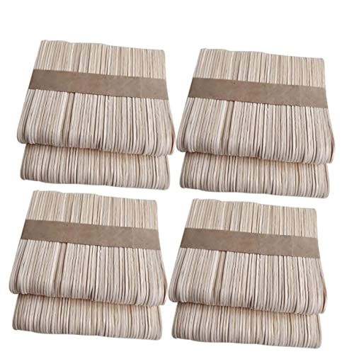 MUELODSIC 400 piezas Unidades Palitos de Madera Naturales para Manualidades sin Cera Superficie Lisa y Segura para Bricolaje para Hacer Helados Caseros y Proyectos Escolares