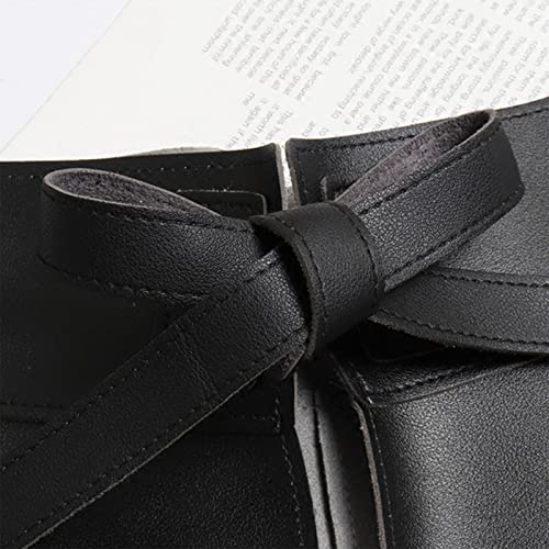 Women Peplum Belt Wide Waistband Skirt Belt Self Tie Skirt Belt Leather Lace Up Waistband Sculpting Girdle, As Described4