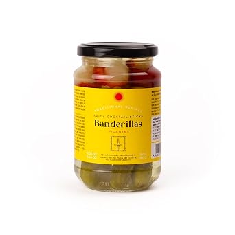 Triana Olivas by Don Gastronom. Spicy Cocktail Sticks. Banderillas picantes. 350g 12.35oz.