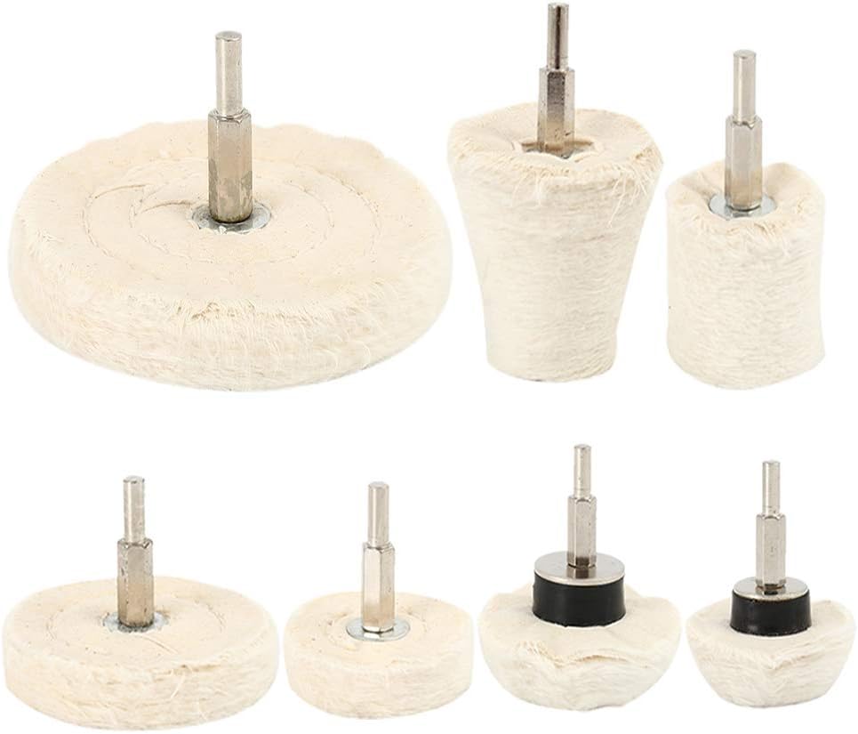 7Pcs Polishing Wheel Set Felt Polishing Buffing Wheel Pad Mop Drill Kit