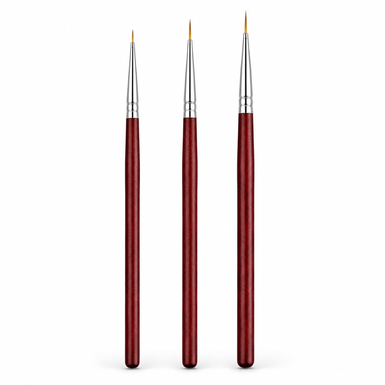 3-Piece Fine Detail Nail Art Liner Brush Set | Ultra Fine Nylon Nail Art Brushes for Gel Polish, Acrylic & UV Gel | Precision Nail Design Brush Kit for Salon & Home Manicure-image-45