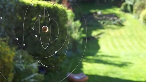 Miniatura 6 de Flensted colgante móvil del átomo de Niels Bohr de acero, de 9 pulgadas, hecho a mano en Dinamarca