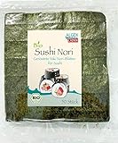 ALGENLADEN BIO Sushi Nori Gold-Qualität – 50 Blatt (125 g) | Yaki geröstet | Noriblätter, Seaweed Sheets | vegan, glutenfrei, premium