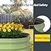 Kesfitt Raised Garden Bed Kit,Outdoor Galvanized Planter Raised Boxes with Safety Edging and Gloves,Large Metal Raised Garden Beds for Gardening Vegetables,Fruits,Flower(4x2x1FT)