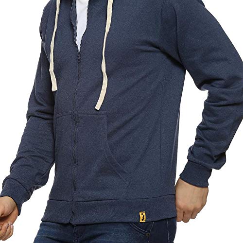 Image of Campus Sutra Men's Regular Fit Zipper Sweatshirt with Hoodie for Winter Wear | Full Sleeve | Cotton Sweatshirt | Casual Sweatshirt for Men|Western Stylish Sweatshirt for Man