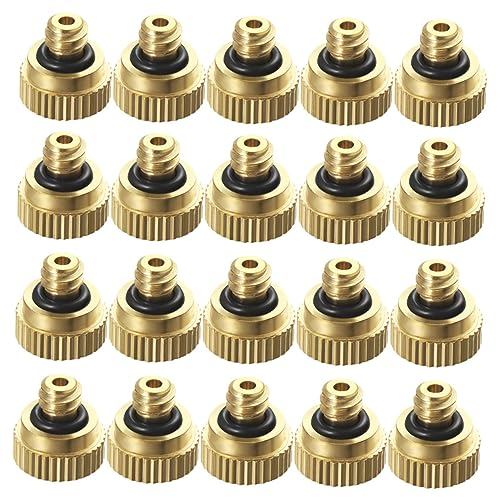 Gogogmee 40pcs Brass Misting Nozzles Low Pressure Atomizing Nozzle Easy Install Misting Mister