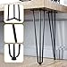 Knpwer 4 Stück Haarnadel Tischbein 60 cm,3 Stangen Haarnadel Füße,DIY Black Hairpin Couchtisch Beine,Heavy Duty Metall Möbel Bein,Hairpin Leg Möbelfuß,Möbelfüße verstellbar austauschbare DIY
