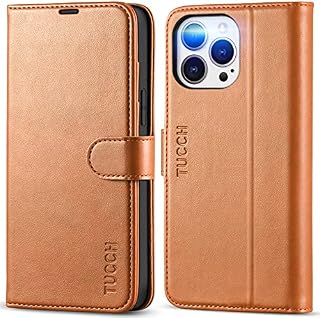 TUCCH Wallet Case for iPhone 13 Pro Max (6.7") 2021 5G, Magnetic Protective PU Leather Stand Book Flip Case with [RFID Blocking][Card Holders][Shockproof TPU] Compatible with iPhone 13 Pro Max, Black