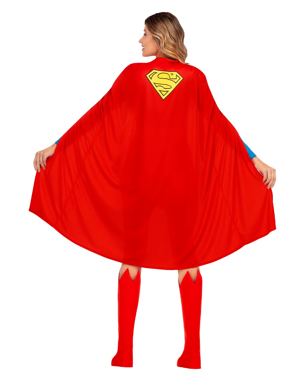 Funidelia Disfraz Oficial de Supergirl para mujer, Incluye vestido y capa, cinturón y cubrebotas, Superhéroes - Traje para adultos para fiestas, Carnaval y Halloween