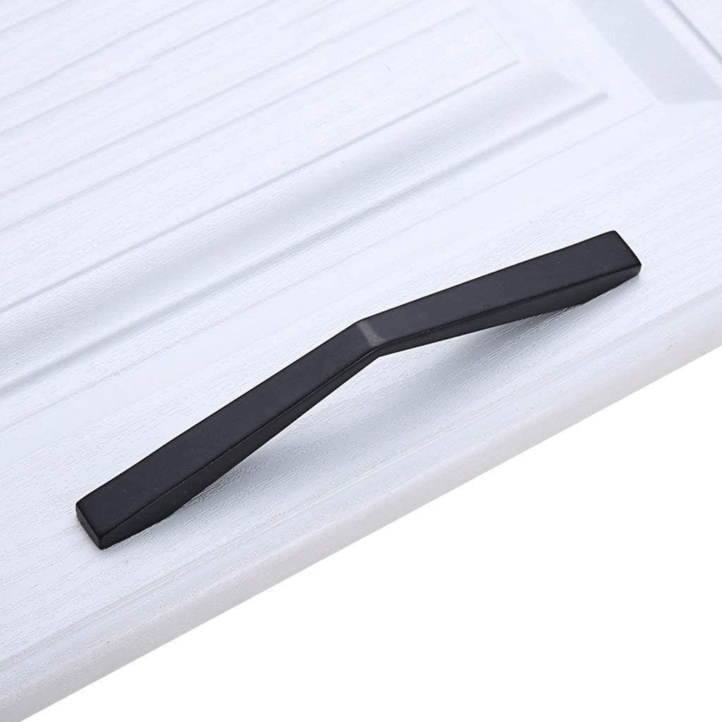 Zinc Alloy Cabinet Door Handle,Drawer Black Handle Kitchen Drawer Pulls Barn Door Pull Handle Closet Door Handle (Size : 126mm)