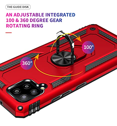 Coque Galaxy A42 5G antichoc rouge avec son protège-écran HD