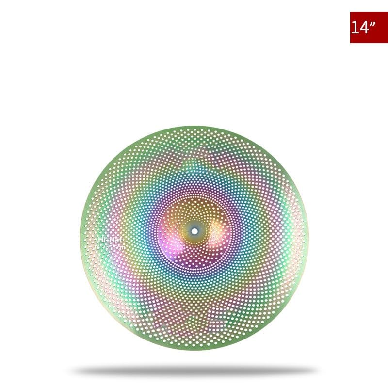 JITEM Drum Silent Cymbal Set, Colored Cymbals, Cymbals of Various Sizes(Size:14in)