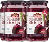 Gefen Sliced Pickled Beets, 16oz (4 Pack) | Sweet & Tangy, Great Salad Topper, Non GMO, Certified Kosher (Including Passover)