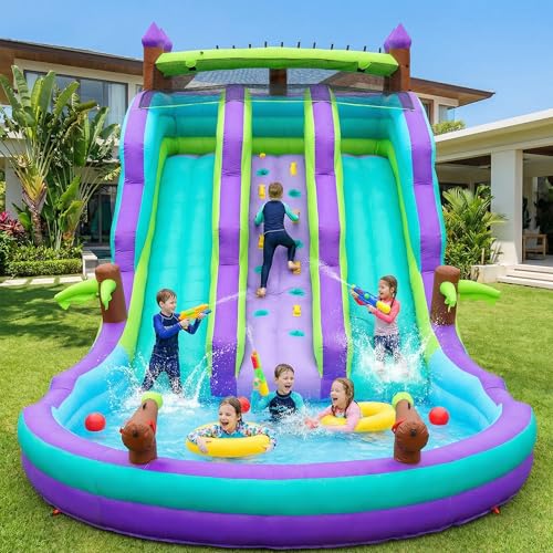 BOWTHY 21FT Inflatable Water Slide for Kids,Large Water Park with Splash Pool,Dual Waterslide for...
