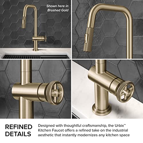 KRAUS Urbix Industrial Pull-Down Single Handle Kitchen Faucet in Spot-Free Stainless Steel, KPF-3126SFS - image 7