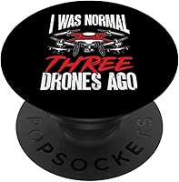 Vista 1 de I Was Normal Three Drones Ago Drone Pilot FPV Quadcopter UAV PopSockets Swappable PopGrip