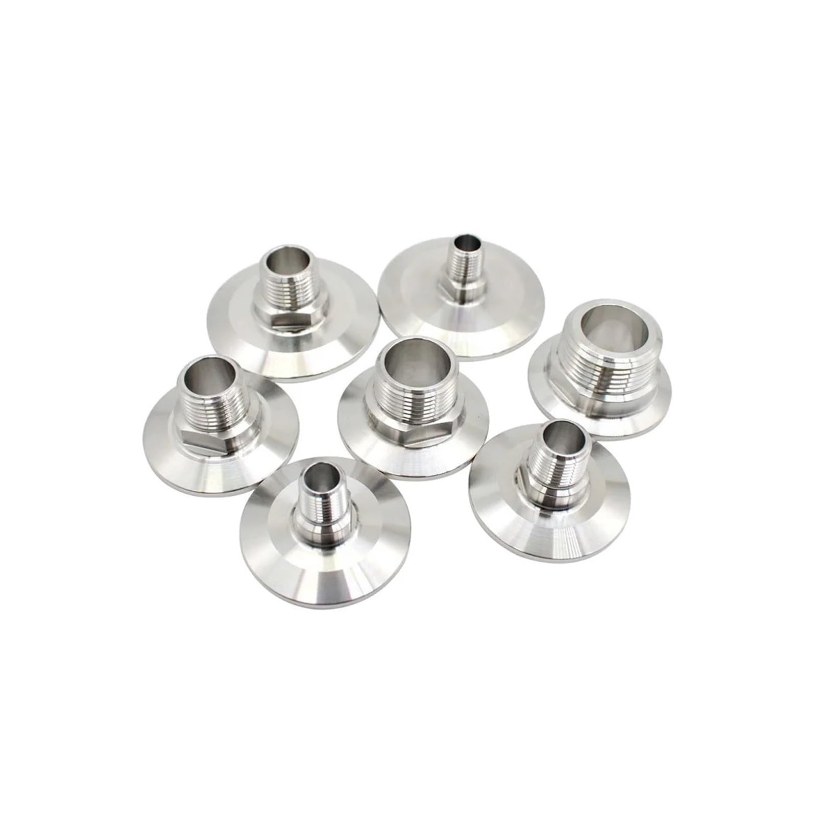 Adaptateur NPT mâle Tri Clamp inox 304 raccord sanitaire ferrule 64mm filetage 1/2 pouce