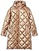 Amazon Essentials Women's Heavyweight Diamond Quilted Knee Length Puffer Coat, Metallic Taupe, Medium