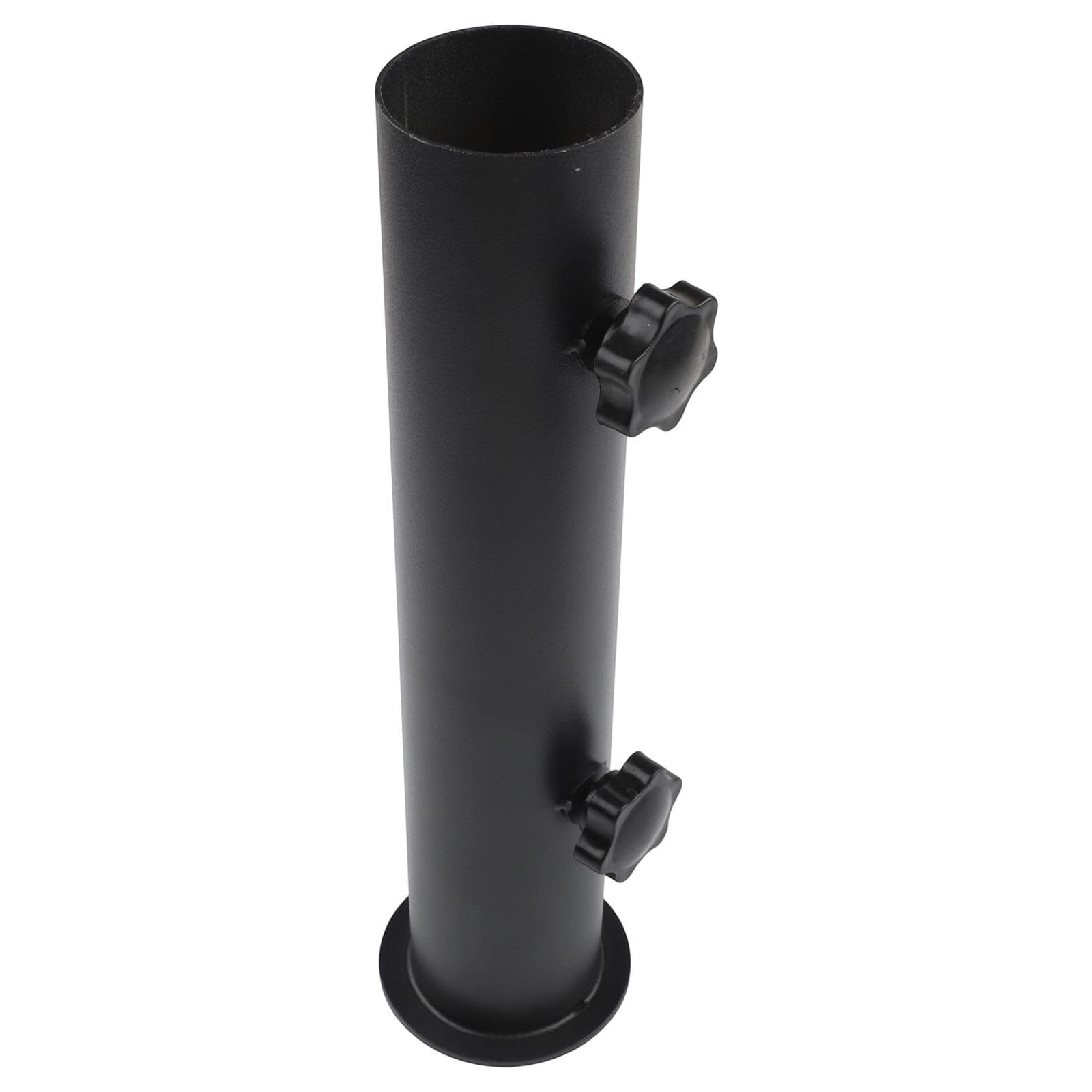 Base per ombrellone resistente in acciaio inox nero per patio, giardino e spiaggia, elegante supporto per ombrellone da esterno con 3 manicotti per una maggiore stabilità e facilità