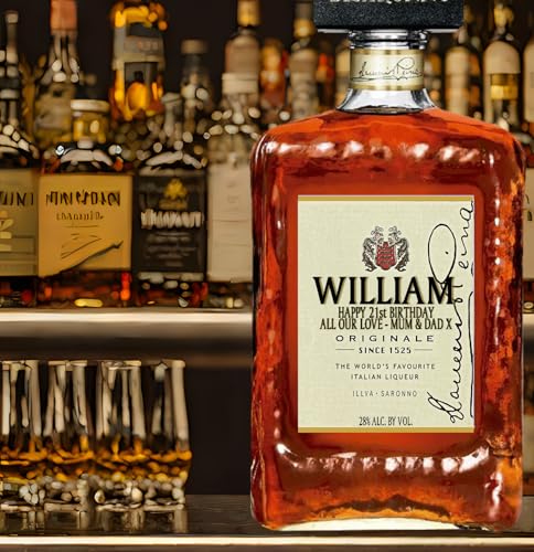 Personalised DISARONNO Amaretto Bottle Label - Pre-Cut - Add Any Text