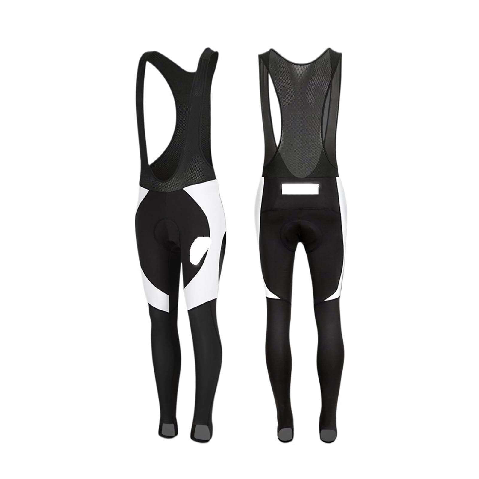 2 uds Forro Polar de Invierno Medias con Tirantes Ciclismo Almohadilla térmica Pantalones Bicicleta Carretera Carreras Reflectantes