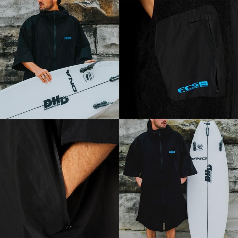 FCS ALL WEATHER PONCHO/エフシーエス オールウェザー ポンチョ 着替え 海 サーフィン ショートボード BLA