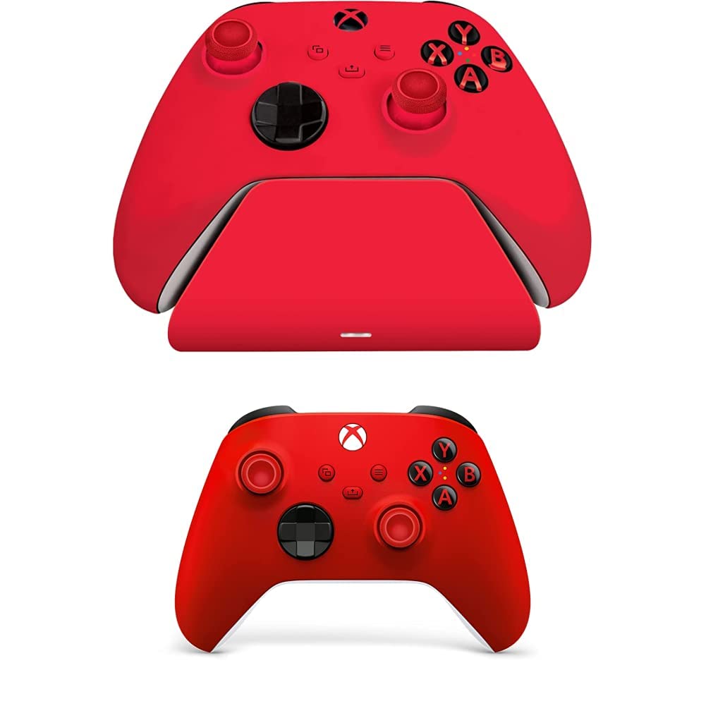 Razer Universal Quick Charging Stand pour Xbox avec Xbox Wireless Controller (Charge Rapide, Contact Magnétique, Compatibilité Universelle, Navigation à Une Main) Pulse Red