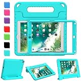 AVAWO Kids Case for New iPad 9.7 2017 & 2018 Release - Light Weight Shock Proof Convertible Handle Stand Friendly Kids Case for iPad 9.7-inch 2017 & 2018 Previous Gen (iPad 5th & 6th Gen) - Turquoise