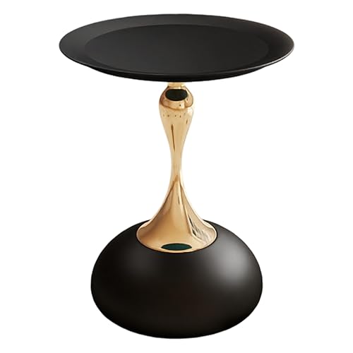 Metal Round End Table,Modern Pedestal Table,Corner Drink Tables,Accent Side Table