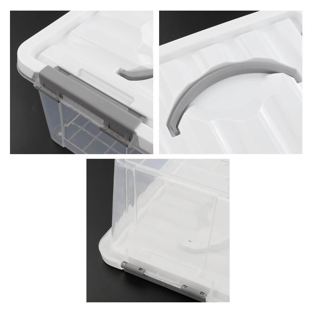 Inhouse Set di 6 Scatole in Plastica con Coperchio, Trasparente Scatola Portaoggetti
