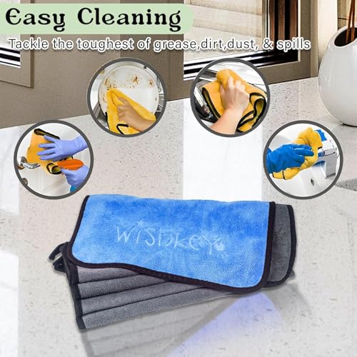 Image of WISHKEY Car Cleaning Combo - Microfiber Wash Mop with 101 cm Extendable Handle & Duster Brush, 30x40 cm 500 GSM Soft and Super Absorbent Microfiber Cloths for Car, Bike & Home Cleaning