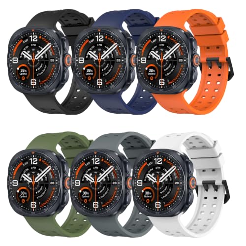 MoKo 6 Pack Sport Bands Compatible with Samsung Galaxy Watch Ultra 2/1 47mm - image 1