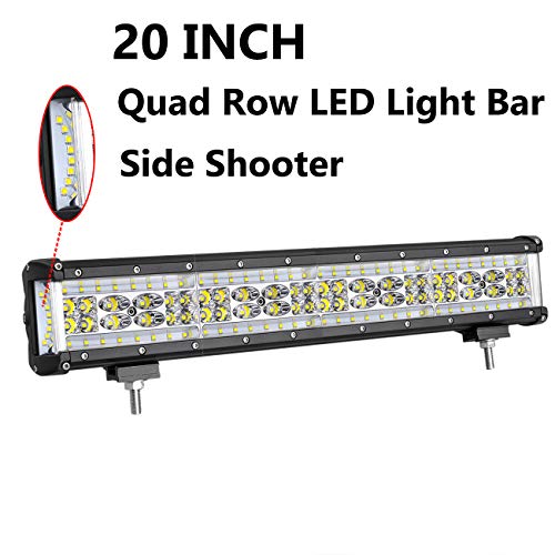 LED Light Bar, Moso LED 20 inch 320W LED Side Shooter LED Spot Flood Combo Light LED Driving Light LED Fog Lamp Work Light for Truck Off Road ATV SUV