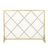 Christopher Knight Home Howell Single Panel Iron Fireplace Screen, Gold