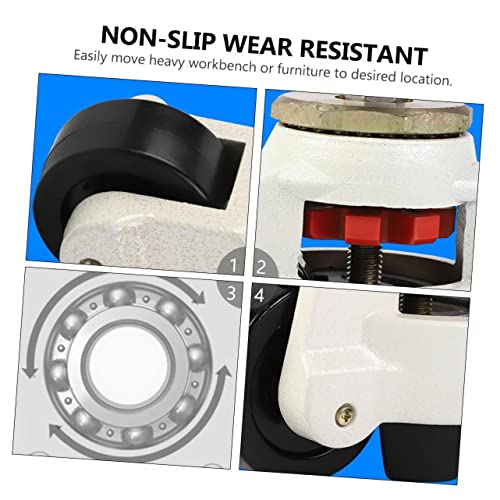 BETOOKY 4 Peças Roda De Nivelamento Rodízios Giratórios Mesa Resistente Rodas Silenciosas Gd-80F Rod