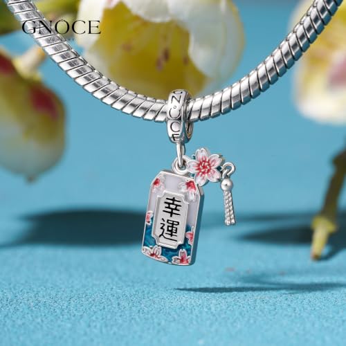 Image of GNOCE Japanese Charm Bead Silver Blend Pendant Dangle Charms fit Bracelet Jewelry Gift for Women