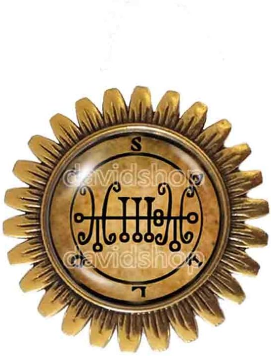 Seal Sigil Of Sallos Brooch Badge Pin Fashion Jewelry Lesser Key Of Solomon Goetia Demon Sigils Symbol Art Cute Gift Cosplay Charm