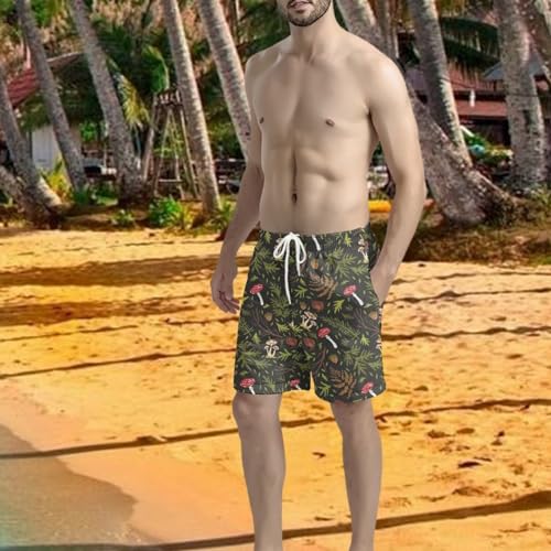 Yewattles Men's Mesh Shorts Casual Elastic Waist Drawstring Summer Beach Shorts2