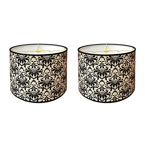 Image of Royal Designs, Inc. Trendy Decorative Handmade Lamp Shade, Made in USA, 10in, HBC-8078-10-2, Rorschach Floral - 2 Pk