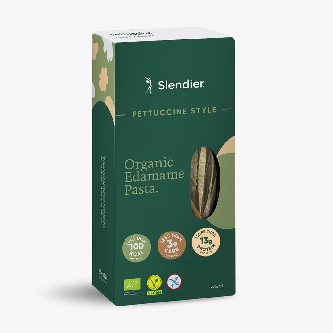 Slendier Edamame Bean Organic Fettuccine, 200 g, Pack of 6